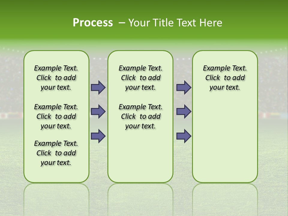A Soccer Field With A Stadium Full Of People PowerPoint Template