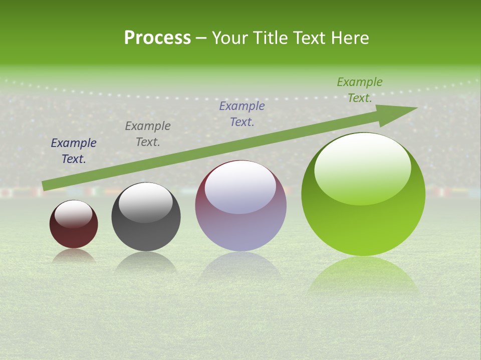 A Soccer Field With A Stadium Full Of People PowerPoint Template