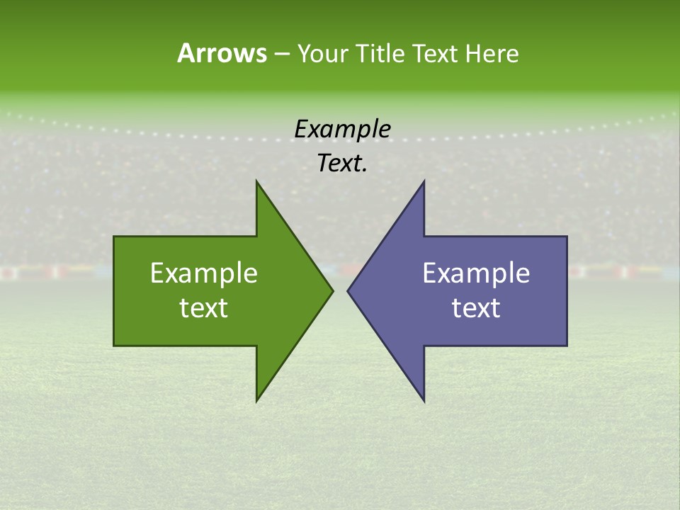 A Soccer Field With A Stadium Full Of People PowerPoint Template