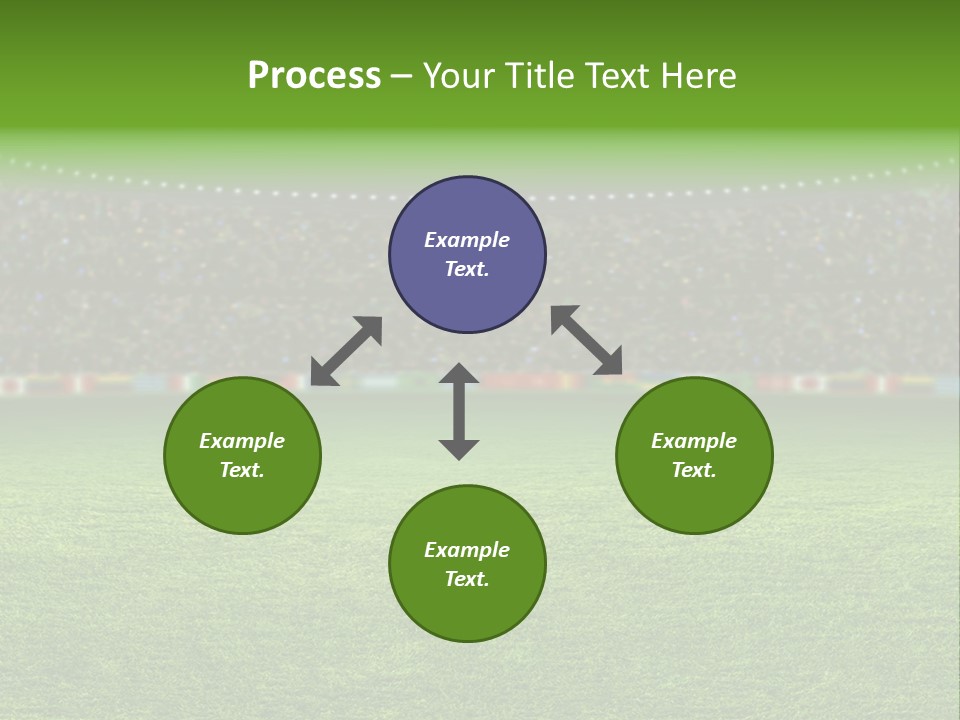 A Soccer Field With A Stadium Full Of People PowerPoint Template