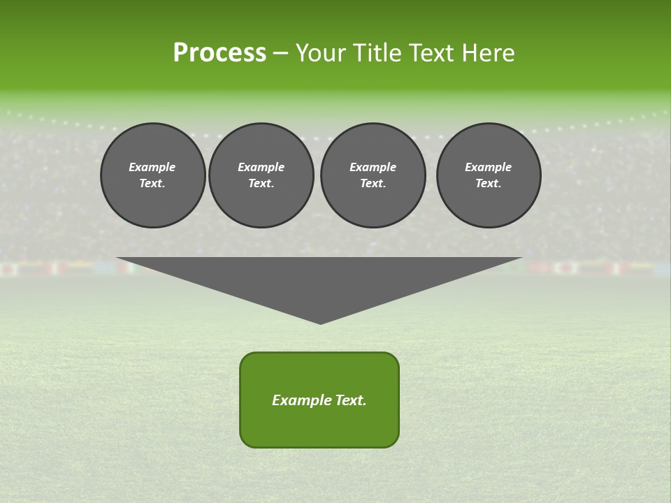 A Soccer Field With A Stadium Full Of People PowerPoint Template