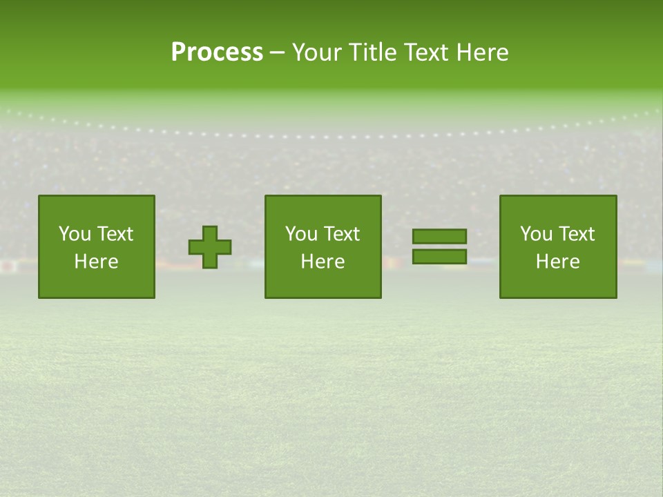 A Soccer Field With A Stadium Full Of People PowerPoint Template