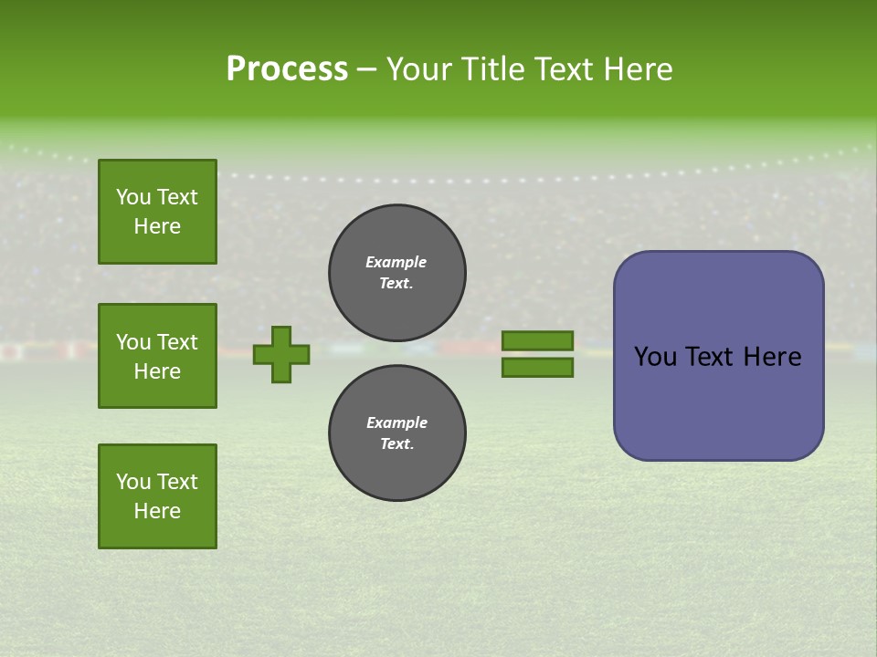 A Soccer Field With A Stadium Full Of People PowerPoint Template