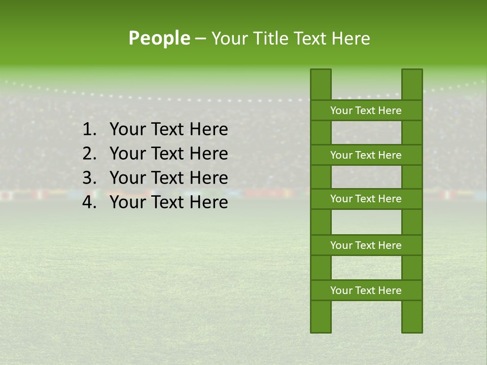 A Soccer Field With A Stadium Full Of People PowerPoint Template