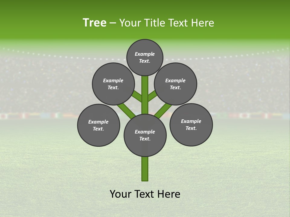 A Soccer Field With A Stadium Full Of People PowerPoint Template