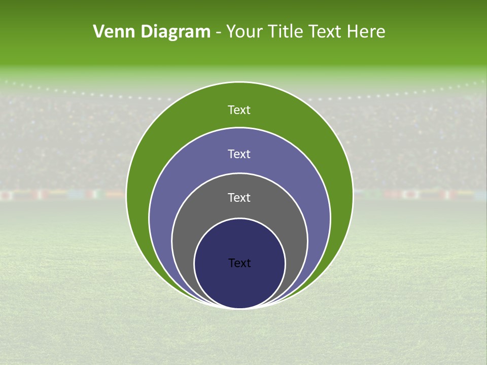 A Soccer Field With A Stadium Full Of People PowerPoint Template