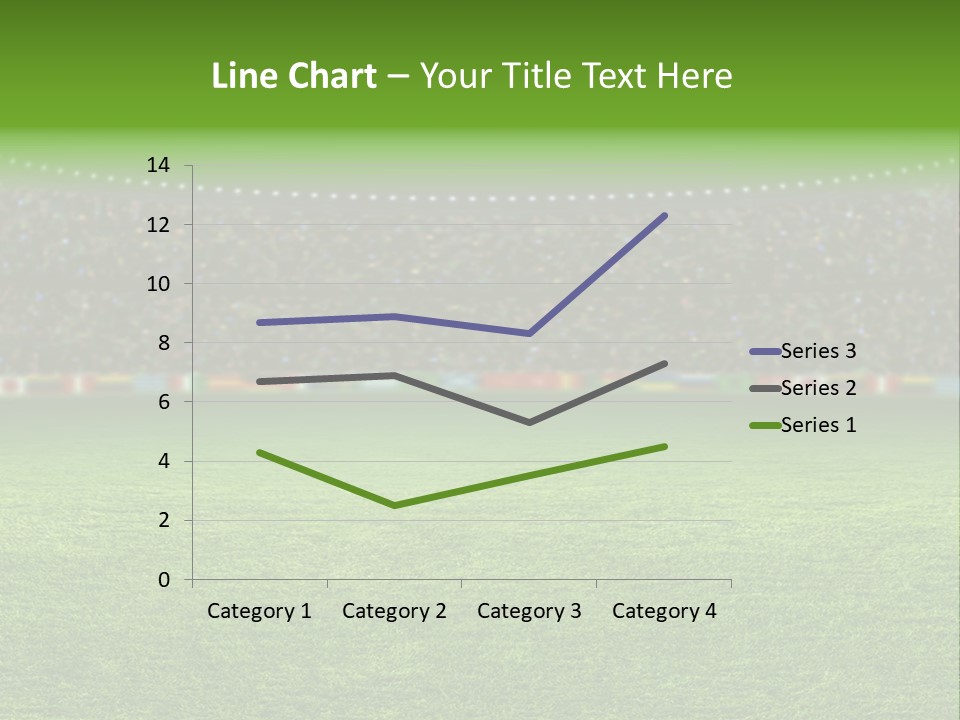 A Soccer Field With A Stadium Full Of People PowerPoint Template