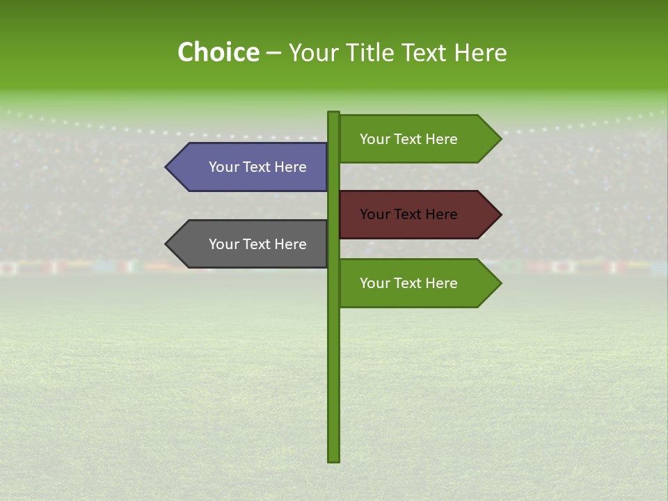 A Soccer Field With A Stadium Full Of People PowerPoint Template