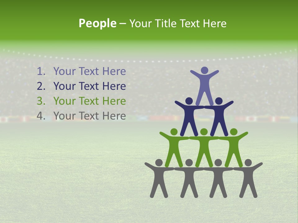 A Soccer Field With A Stadium Full Of People PowerPoint Template