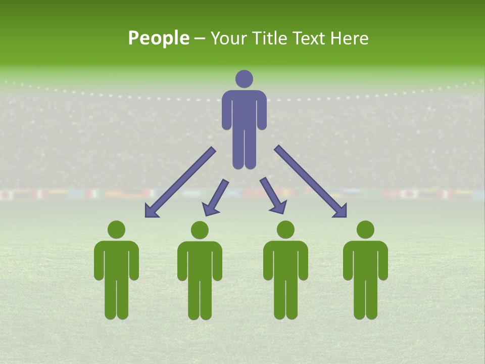 A Soccer Field With A Stadium Full Of People PowerPoint Template