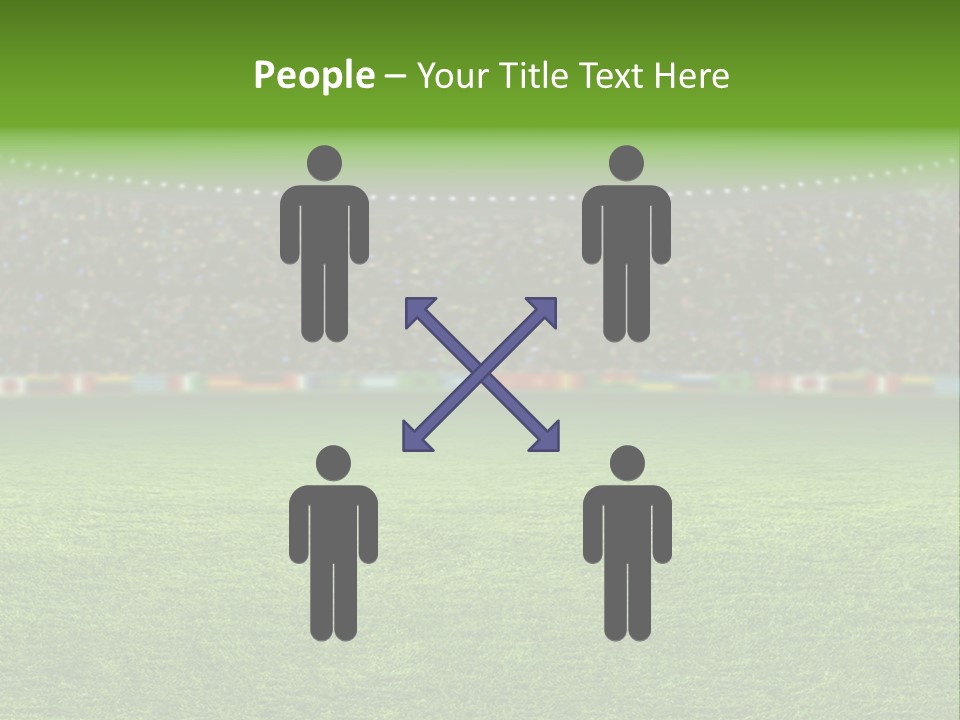 A Soccer Field With A Stadium Full Of People PowerPoint Template