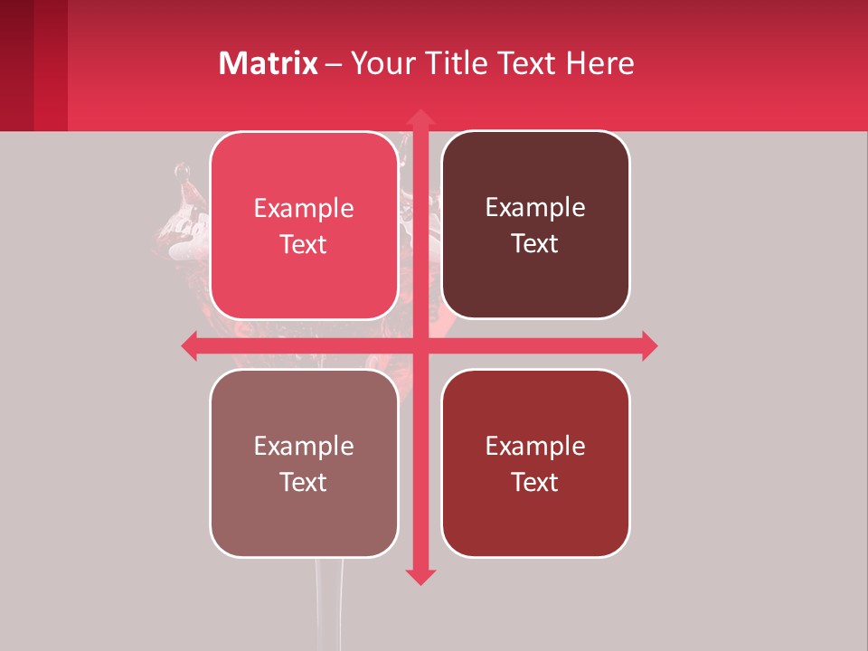 A Red Drink Splashing Into A Martini Glass PowerPoint Template