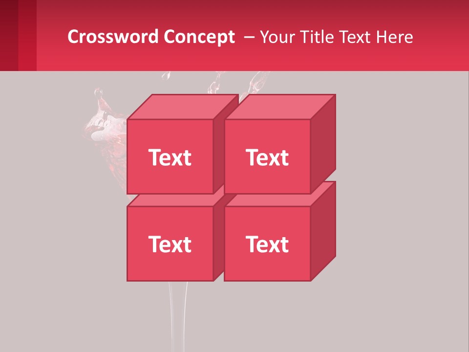 A Red Drink Splashing Into A Martini Glass PowerPoint Template