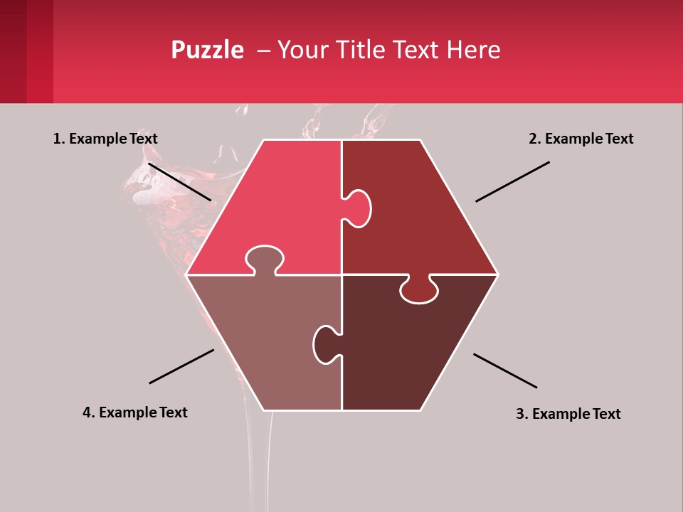 A Red Drink Splashing Into A Martini Glass PowerPoint Template