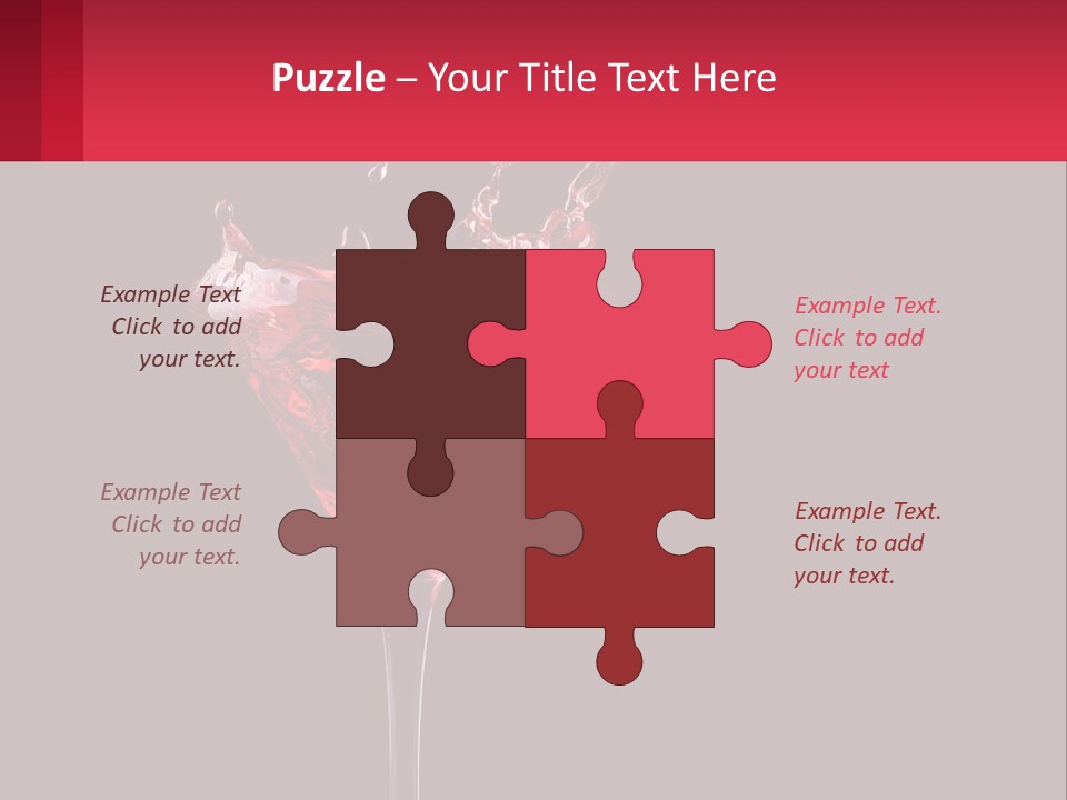 A Red Drink Splashing Into A Martini Glass PowerPoint Template