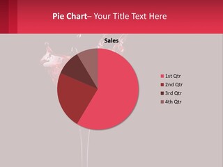 A Red Drink Splashing Into A Martini Glass PowerPoint Template