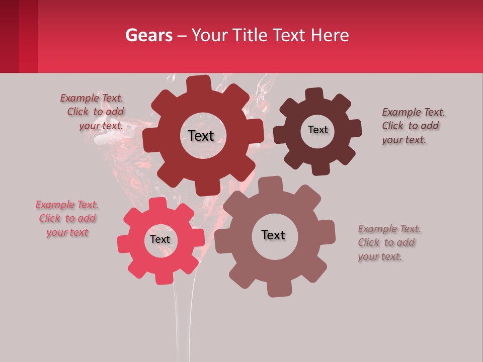 A Red Drink Splashing Into A Martini Glass PowerPoint Template