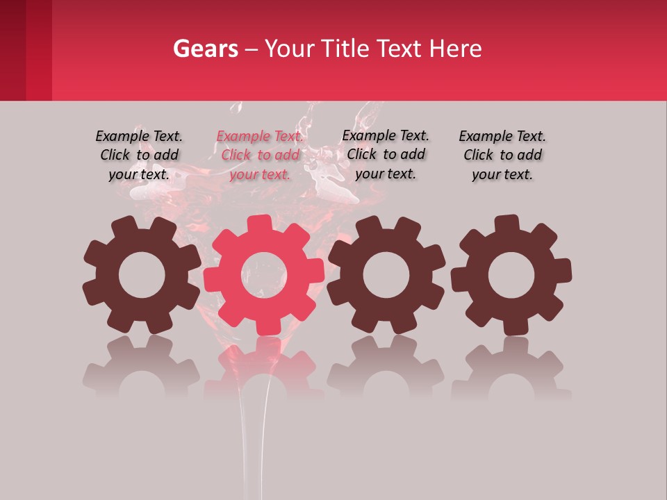 A Red Drink Splashing Into A Martini Glass PowerPoint Template