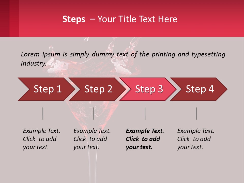 A Red Drink Splashing Into A Martini Glass PowerPoint Template