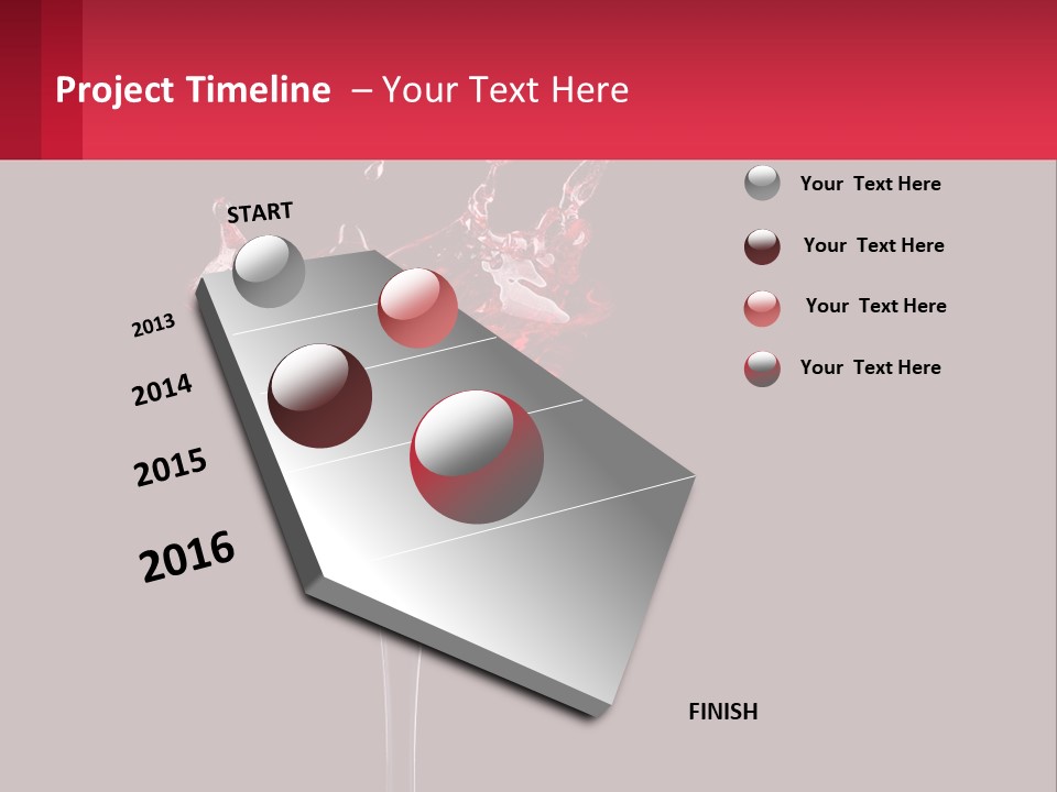 A Red Drink Splashing Into A Martini Glass PowerPoint Template