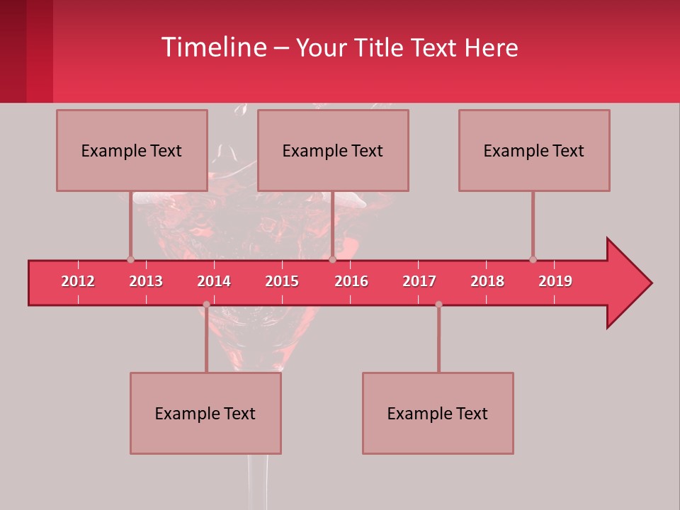 A Red Drink Splashing Into A Martini Glass PowerPoint Template