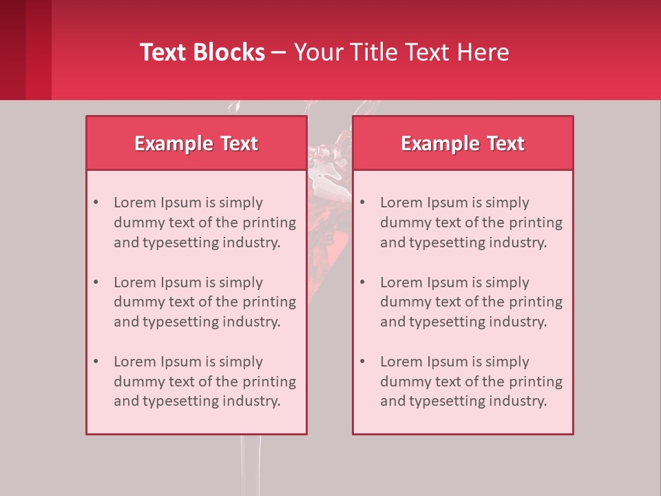 A Red Drink Splashing Into A Martini Glass PowerPoint Template