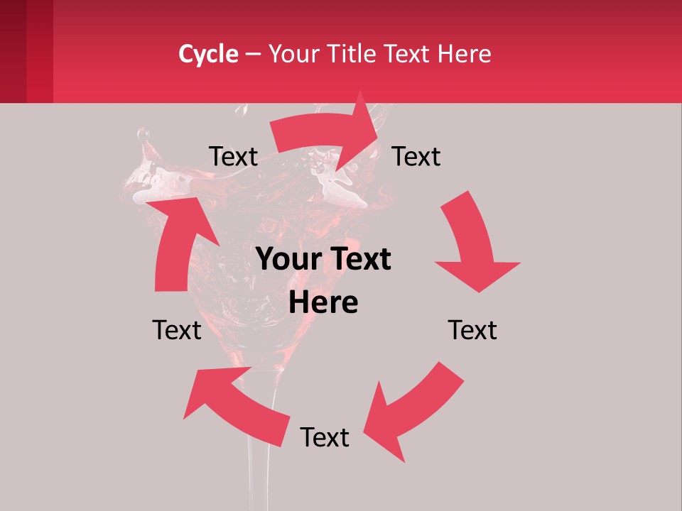 A Red Drink Splashing Into A Martini Glass PowerPoint Template