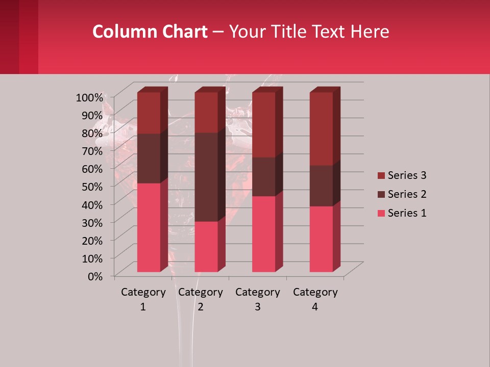 A Red Drink Splashing Into A Martini Glass PowerPoint Template