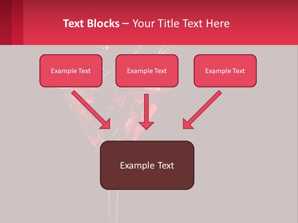 A Red Drink Splashing Into A Martini Glass PowerPoint Template