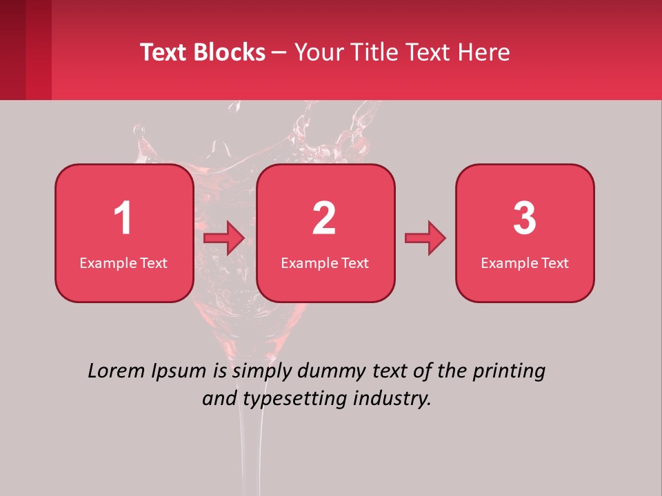 A Red Drink Splashing Into A Martini Glass PowerPoint Template