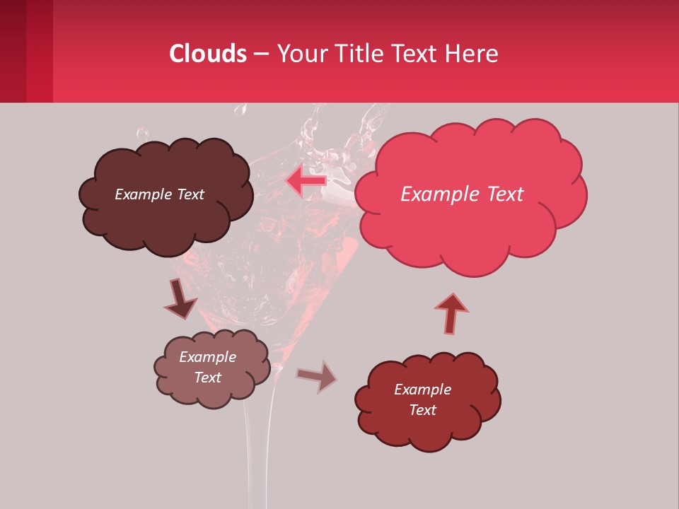 A Red Drink Splashing Into A Martini Glass PowerPoint Template