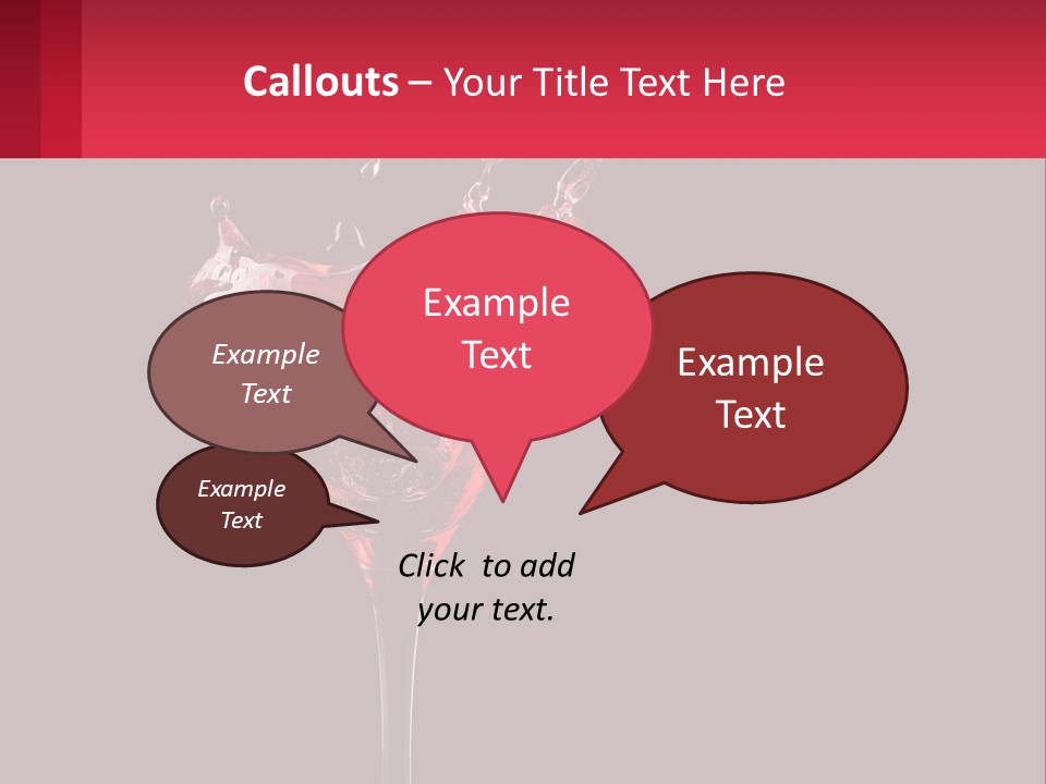 A Red Drink Splashing Into A Martini Glass PowerPoint Template
