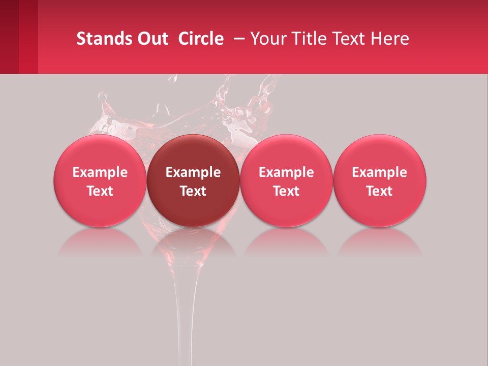 A Red Drink Splashing Into A Martini Glass PowerPoint Template