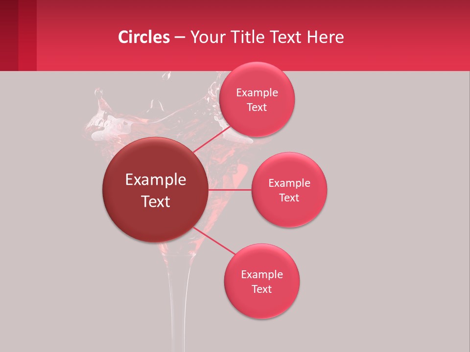 A Red Drink Splashing Into A Martini Glass PowerPoint Template