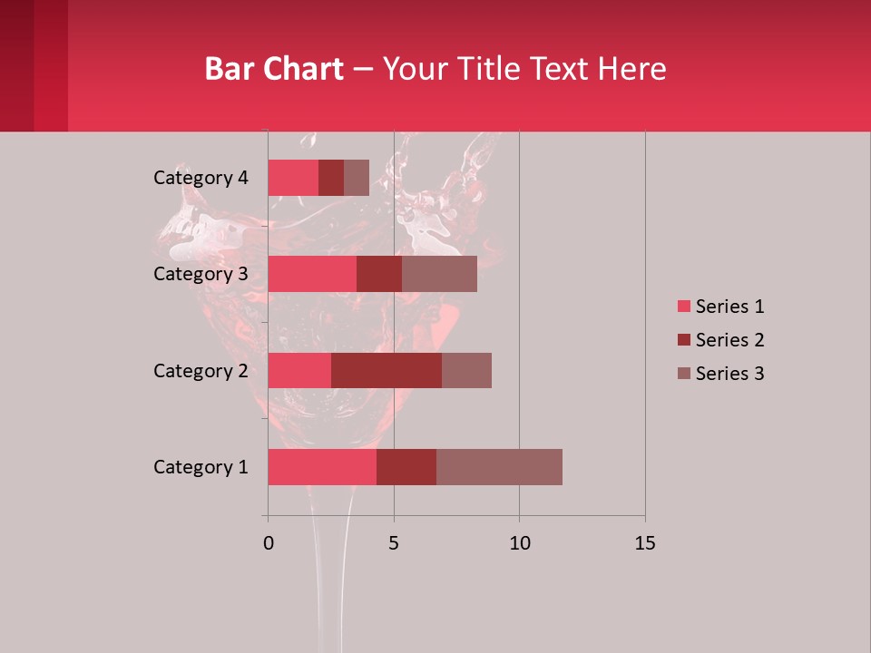 A Red Drink Splashing Into A Martini Glass PowerPoint Template