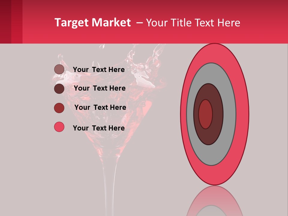 A Red Drink Splashing Into A Martini Glass PowerPoint Template