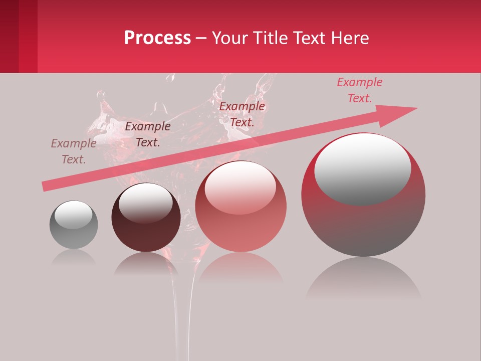 A Red Drink Splashing Into A Martini Glass PowerPoint Template