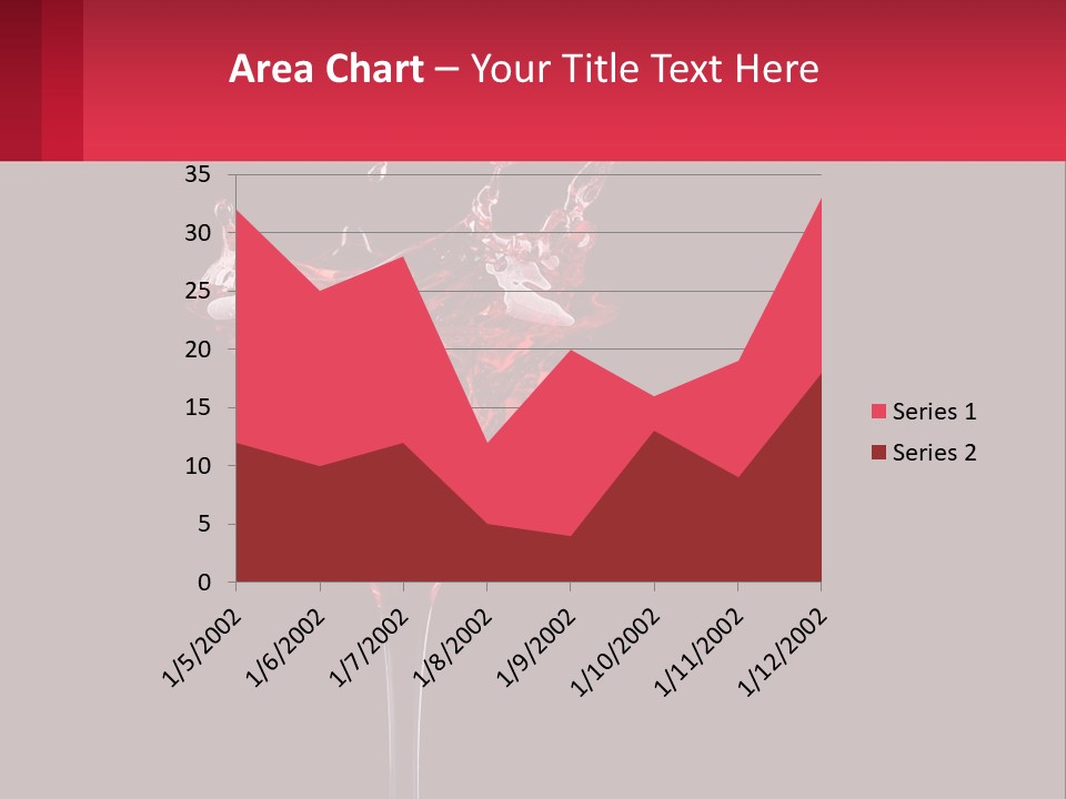A Red Drink Splashing Into A Martini Glass PowerPoint Template