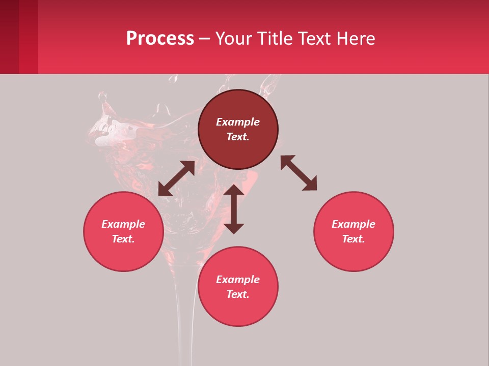 A Red Drink Splashing Into A Martini Glass PowerPoint Template