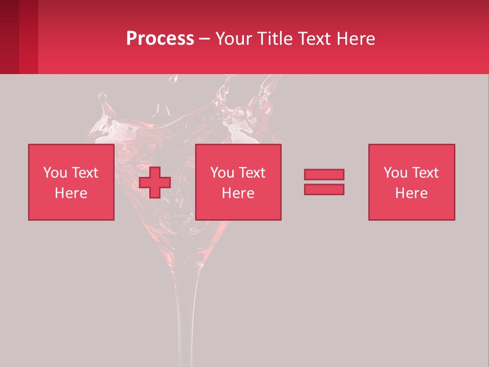 A Red Drink Splashing Into A Martini Glass PowerPoint Template