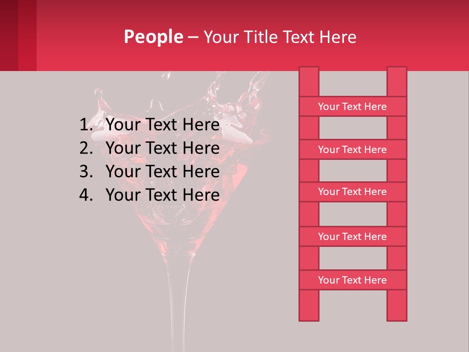 A Red Drink Splashing Into A Martini Glass PowerPoint Template