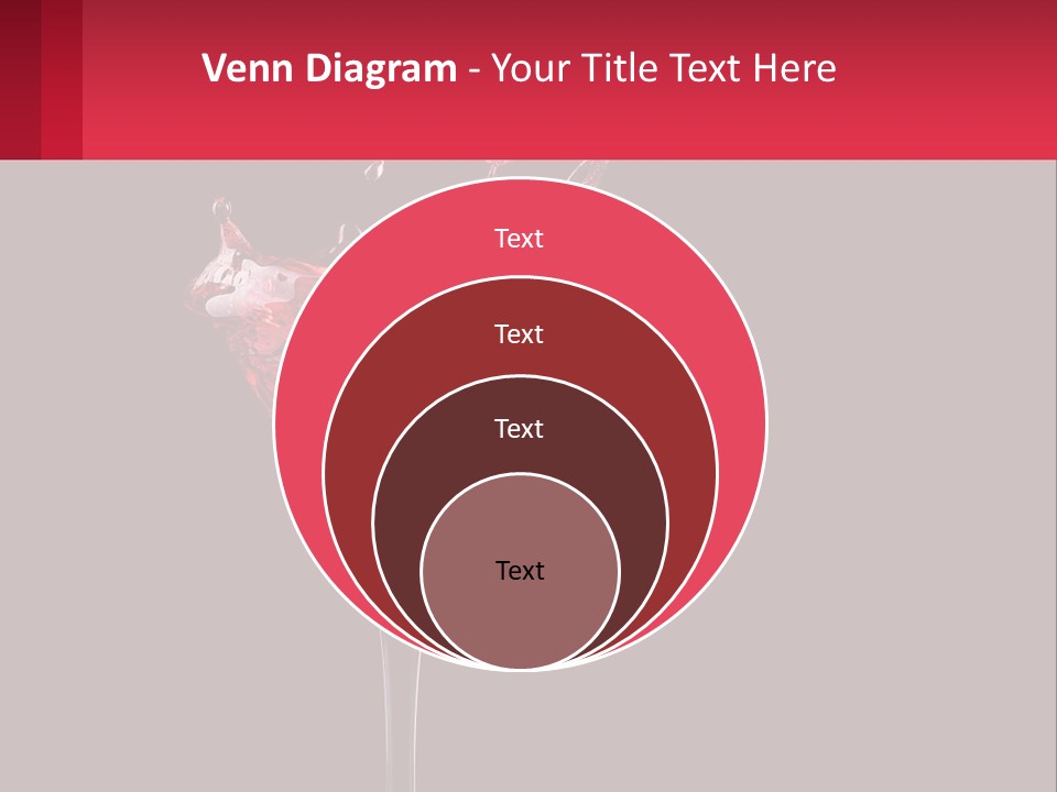 A Red Drink Splashing Into A Martini Glass PowerPoint Template