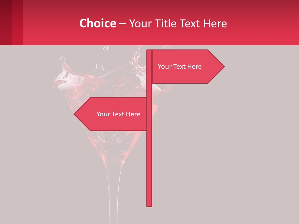 A Red Drink Splashing Into A Martini Glass PowerPoint Template