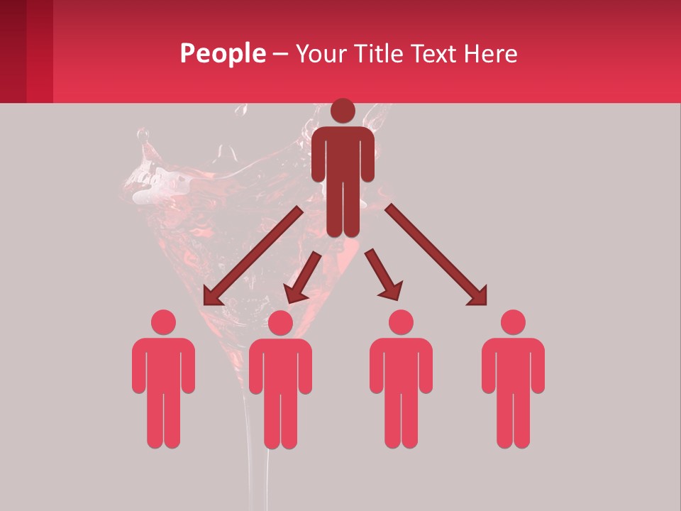 A Red Drink Splashing Into A Martini Glass PowerPoint Template