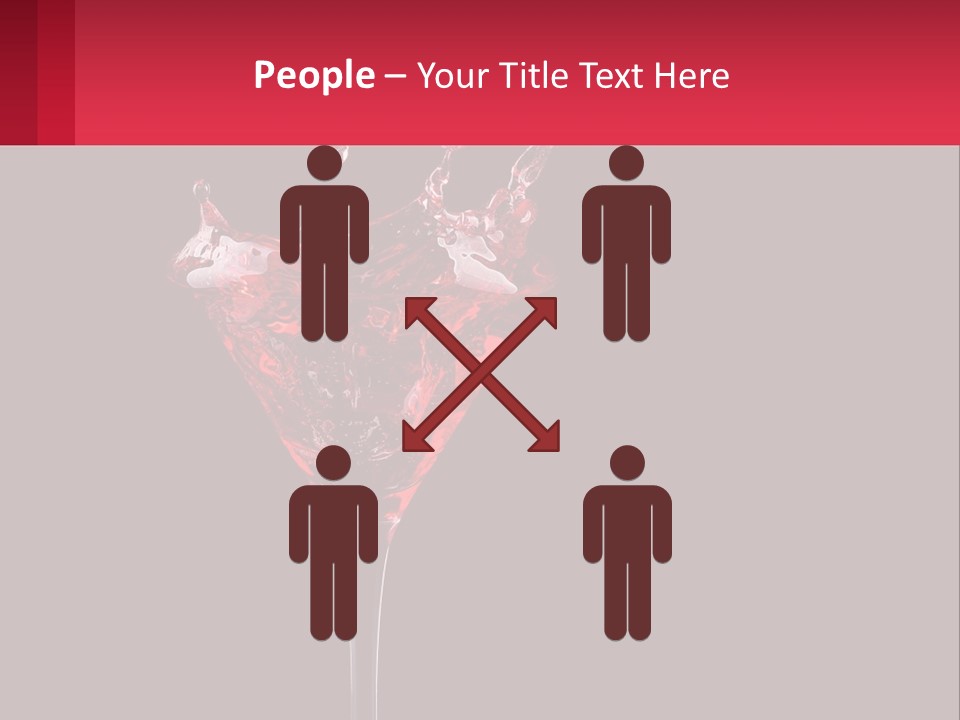 A Red Drink Splashing Into A Martini Glass PowerPoint Template