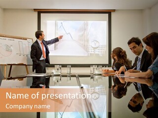 A Man Giving A Presentation To A Group Of People PowerPoint Template