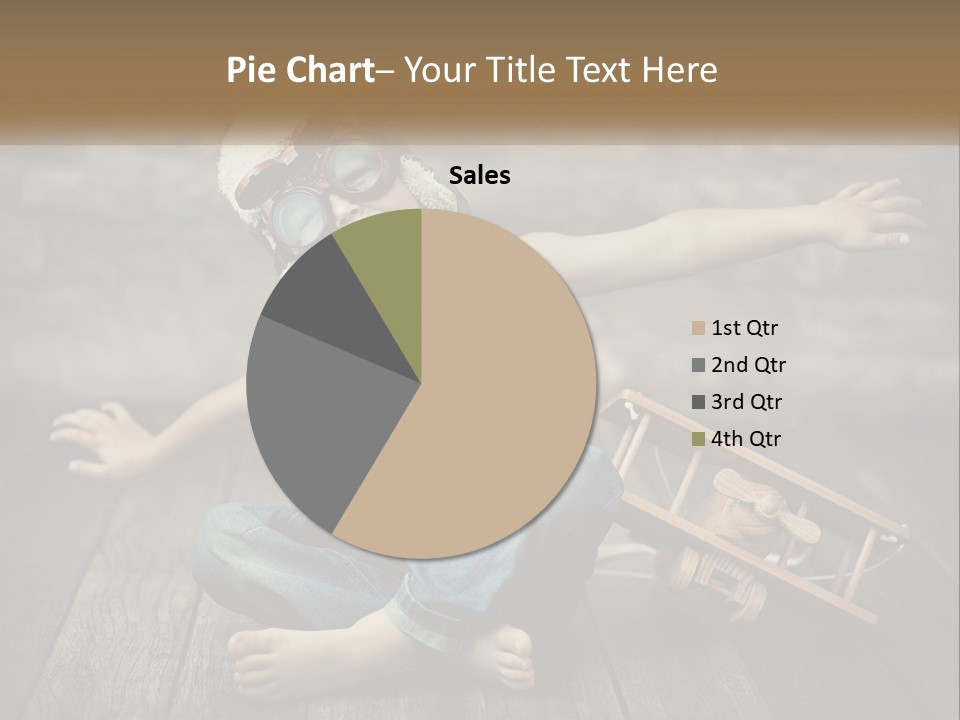 A Young Boy In A Hat And Scarf Sitting On A Wooden Floor PowerPoint Template