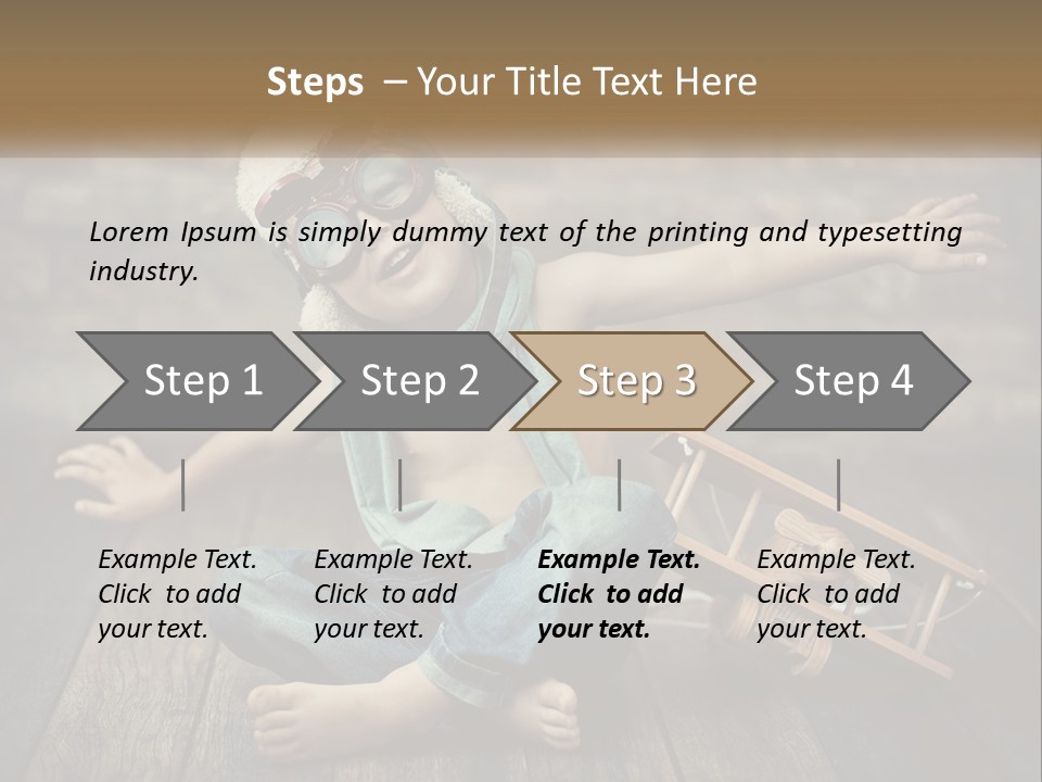 A Young Boy In A Hat And Scarf Sitting On A Wooden Floor PowerPoint Template