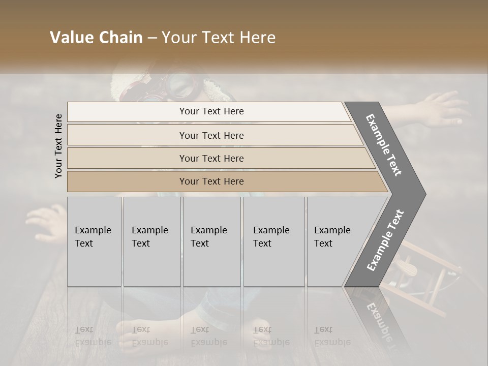 A Young Boy In A Hat And Scarf Sitting On A Wooden Floor PowerPoint Template