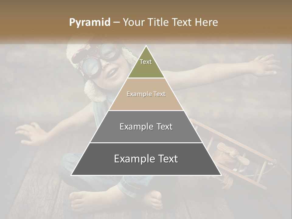 A Young Boy In A Hat And Scarf Sitting On A Wooden Floor PowerPoint Template